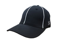  Smitty Performance Flex Fit Hat - Black with White Piping