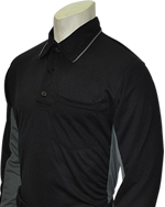 CLOSEOUT MLB STYLE LONG SLEEVE UMPIRE SHIRT-BLACK