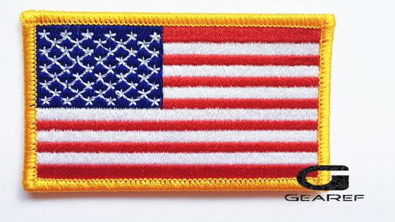 American Flag Embroidered Patch Gold - Penn Emblem-Gearef officiating supplies