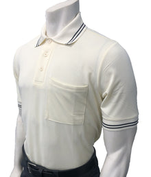  High Performance "BODY FLEX" Style Short Sleeve Umpire Shirts-CREAM