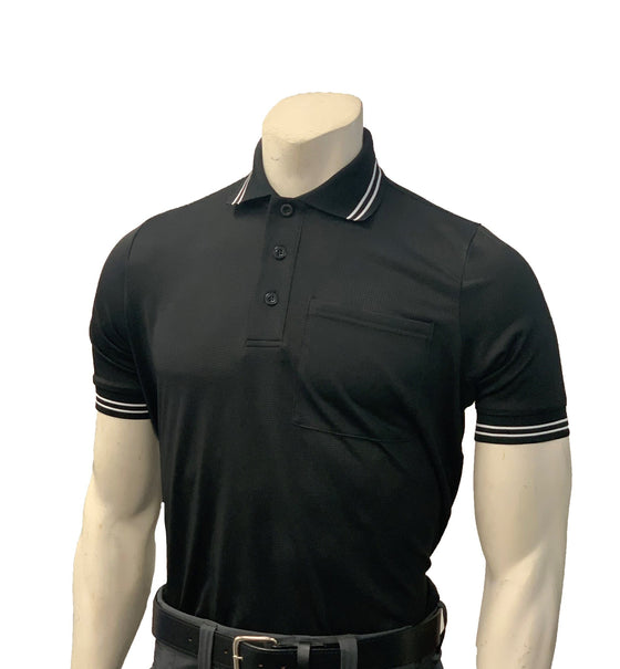 High Performance "BODY FLEX" Style Short Sleeve Umpire Shirts-BLACK