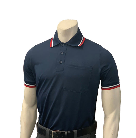High Performance "BODY FLEX" Style Short Sleeve Umpire Shirts-NAVY