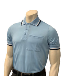  High Performance "BODY FLEX" Style Short Sleeve Umpire Shirts-POWDER BLUE