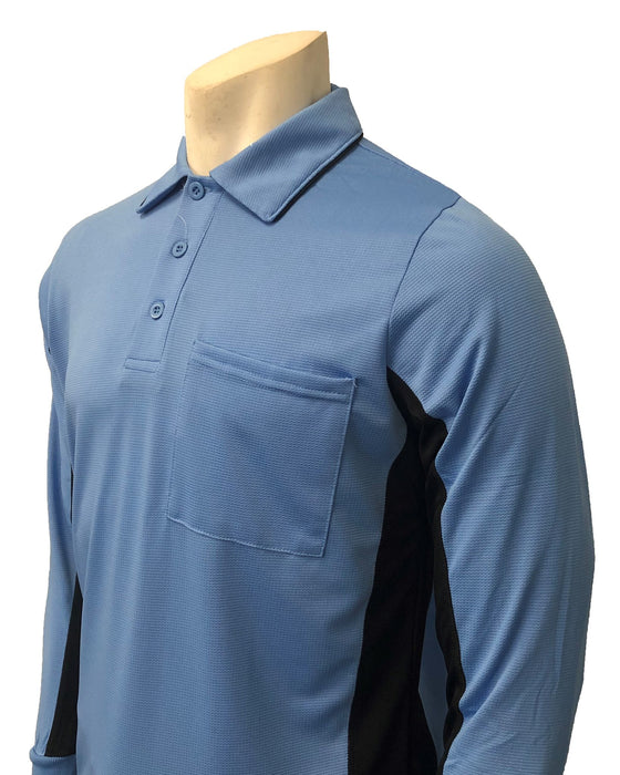 MLB Replica Body Flex Umpire Shirt-LONG SLEEVE SKY BLUE