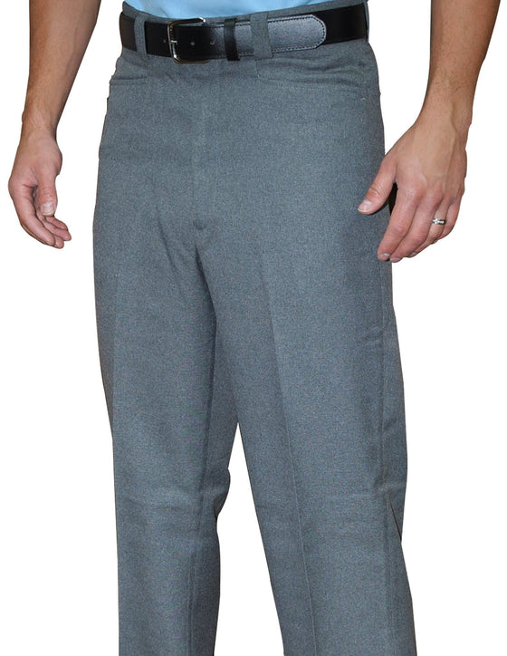 PLATE-FLAT FRONT SLACKS-WESTERN CUT POCKETS-HEATHER GRAY