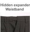 PLATE PANTS W/EXPANDER WAISTBAND-CHARCOAL